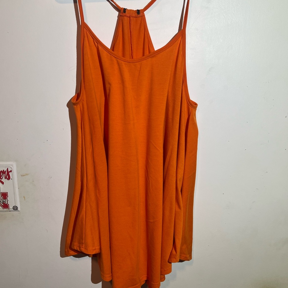 Orange Sleeveless Women's Top